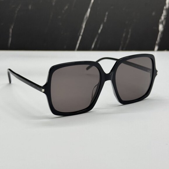 NEW SL591 001 SAINT LAURENT BLACK WOMEN SAINT LAURENT SUNGLASSES - Picture 3 of 10
